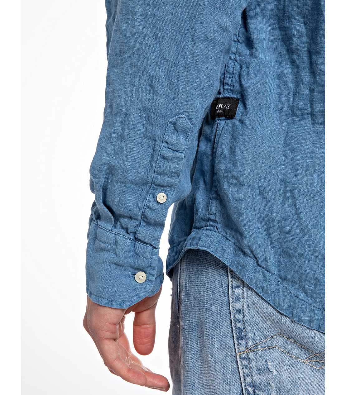 リネンレギュラーフィットシャツ 詳細画像 ライトインディゴ 6